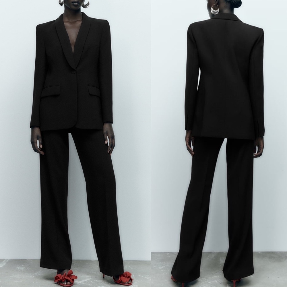 Zara pants | still NWT | medium. Long, flowy, black, high waist. - Picture 2 of 8